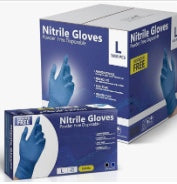 Arocare Nitrile gloves, size large, 100 to box, 10 boxes to case, 1000 gloves in each case