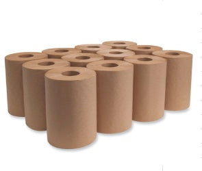 Morcon Paper R12350 Hardwound Roll Towels, 8-Inch x 350ft, Brown, 12 Rolls/Carton