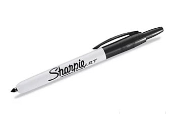 SHARPIE Retractable Permanent Markers, Fine Point, Black, 12 Count