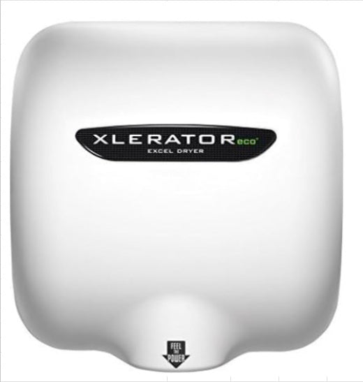 Excel Dryer XLERATOReco Hand Dryer, No Heat, White Thermoset Resin (BMC) Cover, Automatic Sensor, Surface Mounted, LEED Credits, GreenSpec Listed, Commercial Hand Dryer, 500 Watts