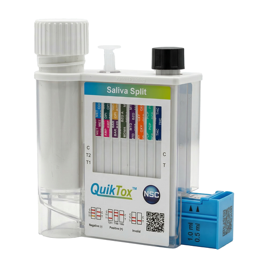 11-Panel - Saliva Split : AMP, BAR, BZO, COC, MDMA, MET, MTD, OPI, OXY, PCP, THC; EI